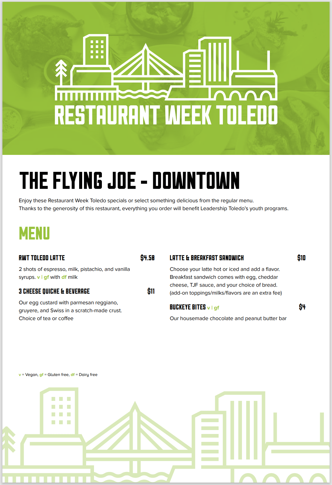 Flying Joe Coffee (Downtown) Restaurant Week Toledo